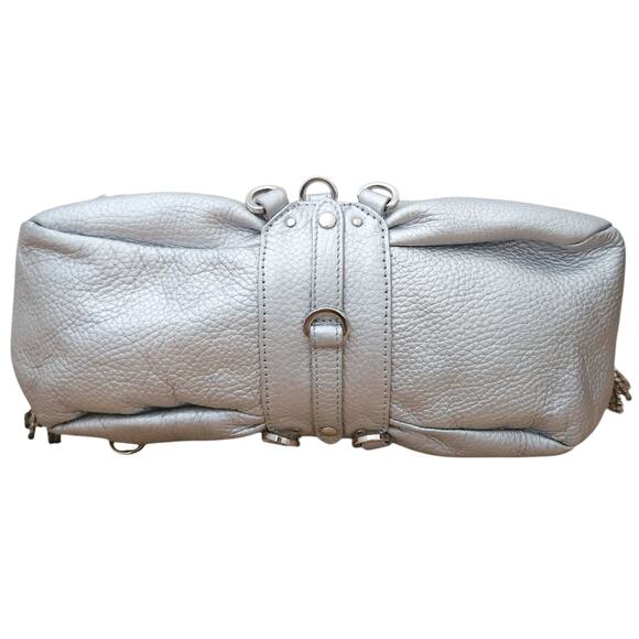 ON AURA TOUT VU Paris silver leather crystal beaded mini statement bag Gagaku - Picture 5 of 11